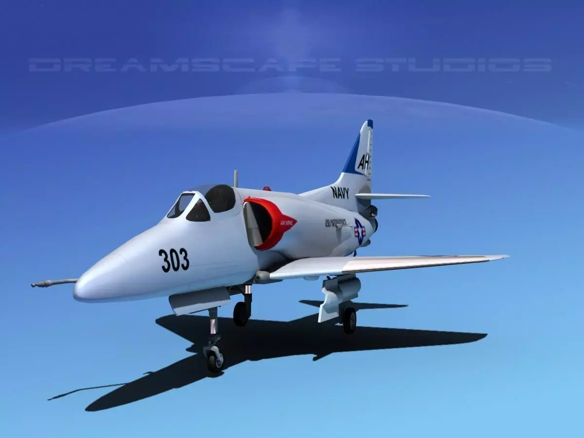 Douglas A-4D Skyhawk V07 USN 3D model_0