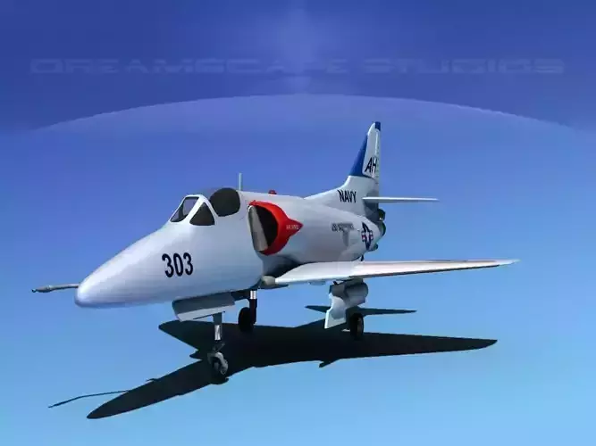 Douglas A-4D Skyhawk V07 USN 3D model