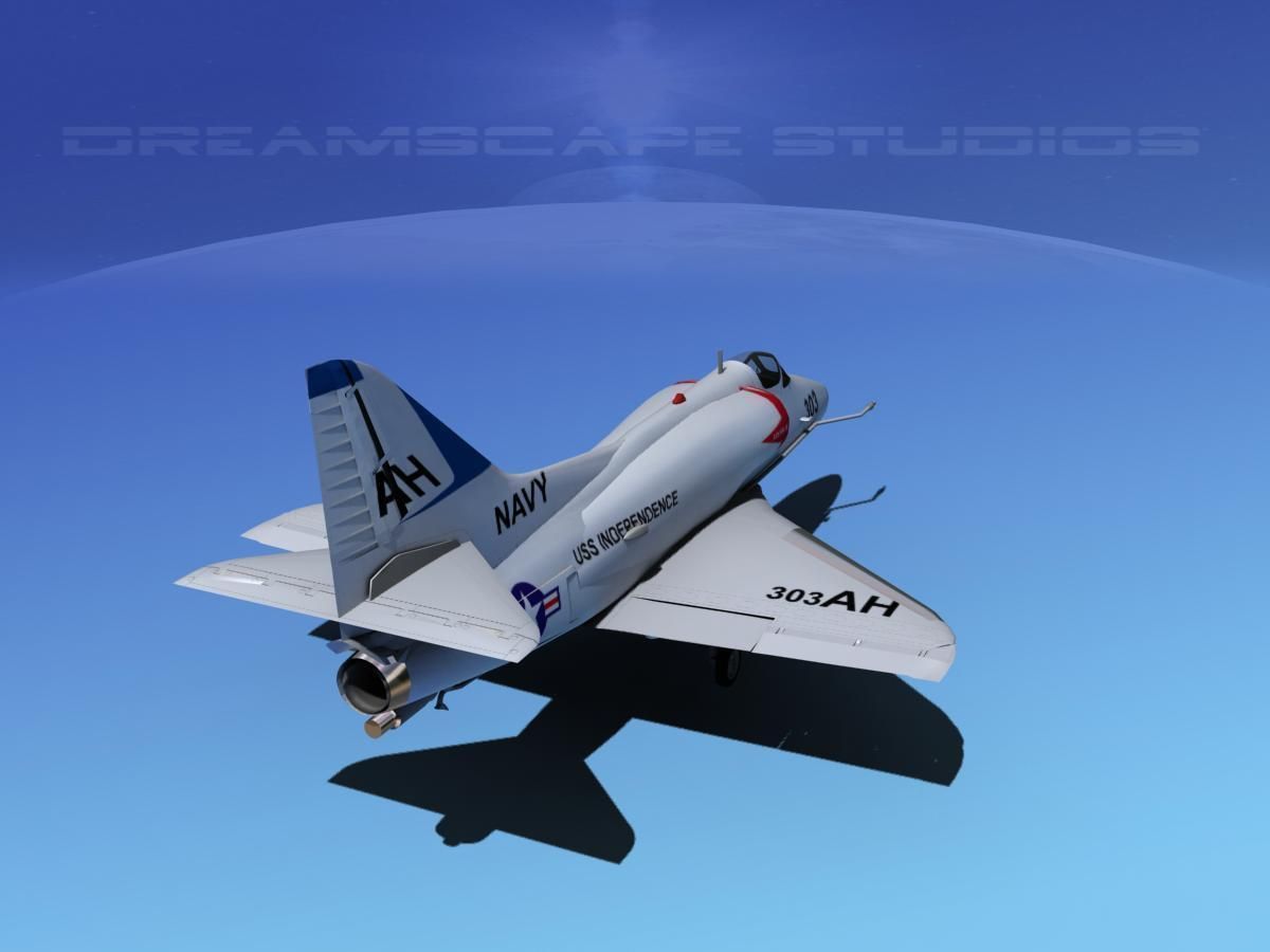 Douglas A-4D Skyhawk V07 USN 3D model_6