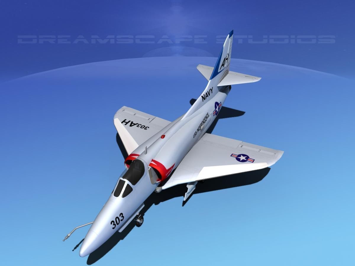 Douglas A-4D Skyhawk V07 USN 3D model_10