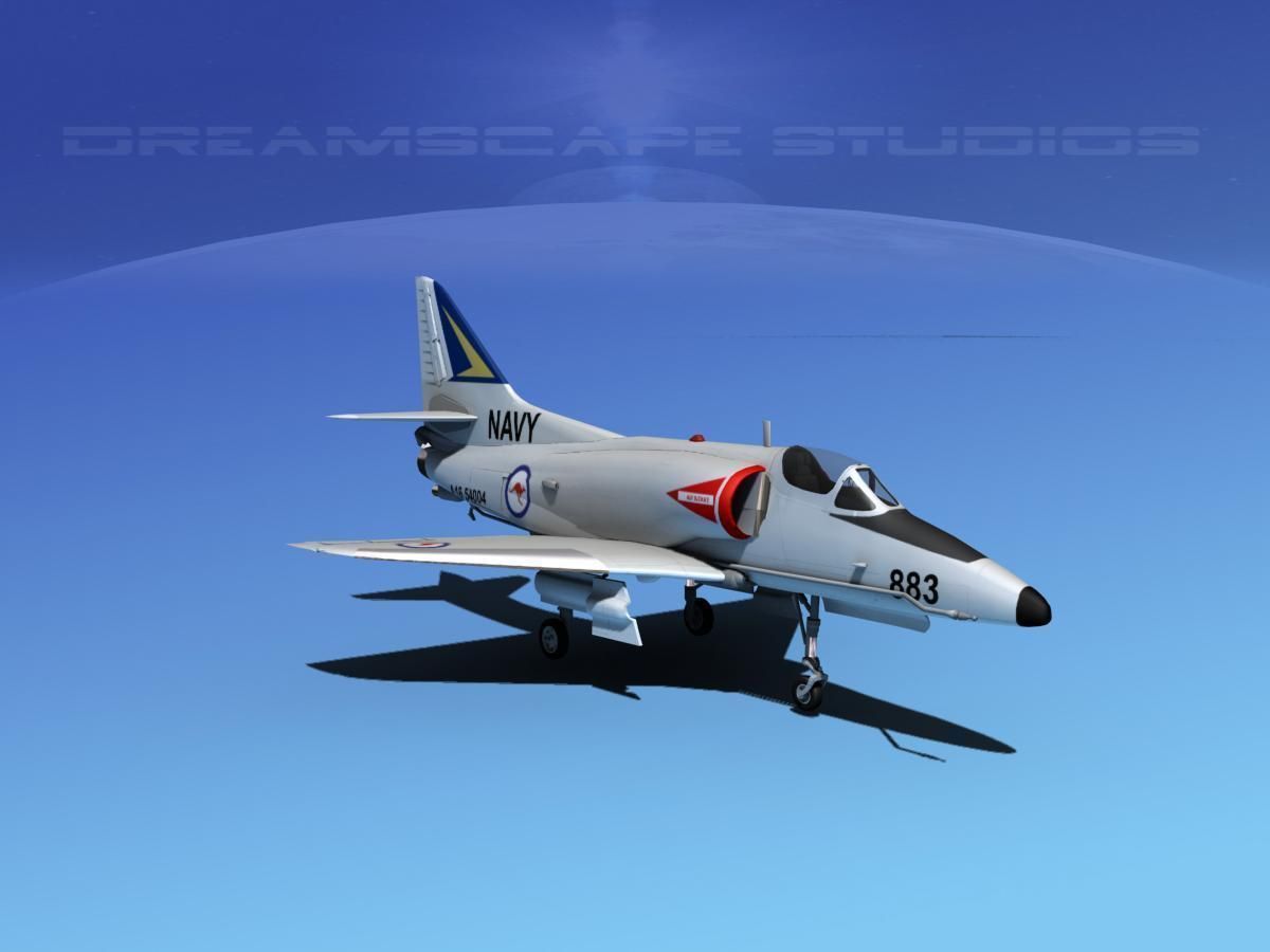 Douglas A-4D Skyhawk V09 RAN 3D model_2