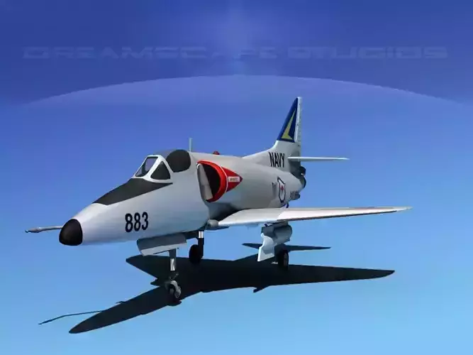 Douglas A-4D Skyhawk V09 RAN 3D model