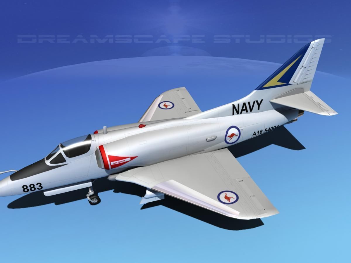 Douglas A-4D Skyhawk V09 RAN 3D model_9