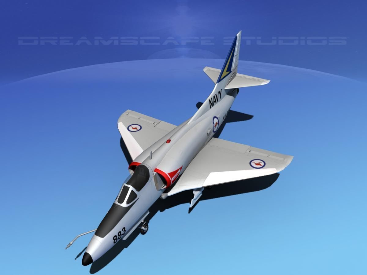 Douglas A-4D Skyhawk V09 RAN 3D model_10