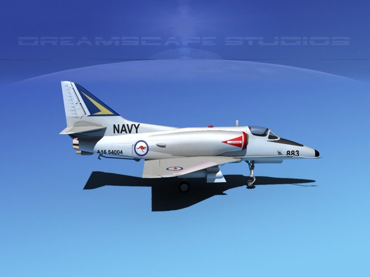 Douglas A-4D Skyhawk V09 RAN 3D model_5