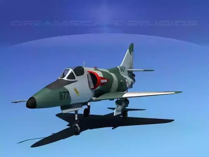 Douglas A-4D Skyhawk V10 RAN 3D model