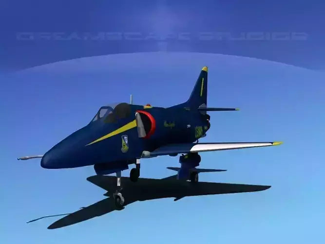Douglas A-4D Skyhawk Blue Angel 3D model