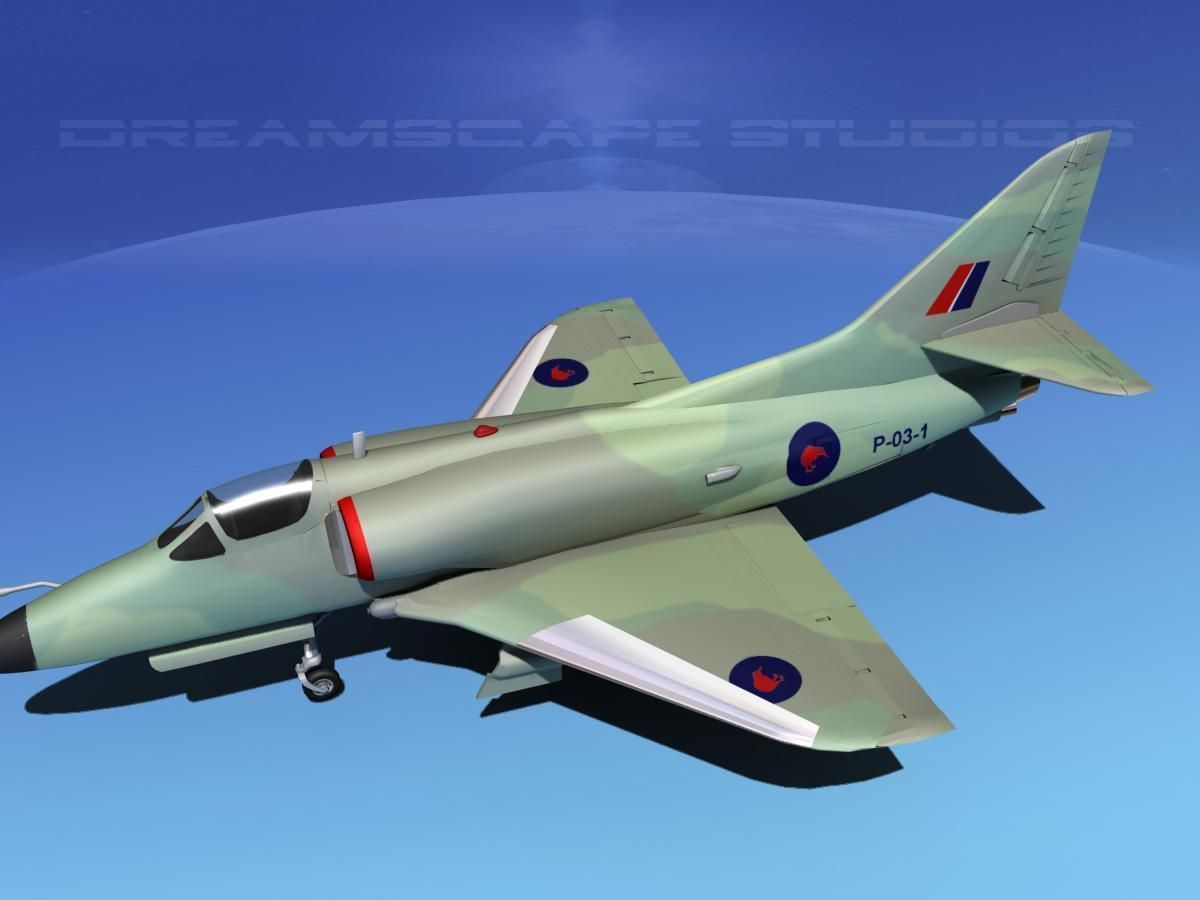 Douglas A-4D Skyhawk V15 RNZN 3D model_9