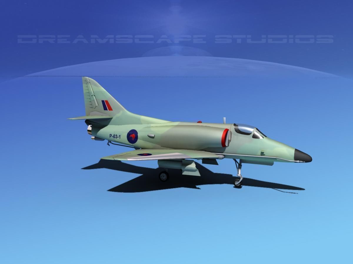 Douglas A-4D Skyhawk V15 RNZN 3D model_3