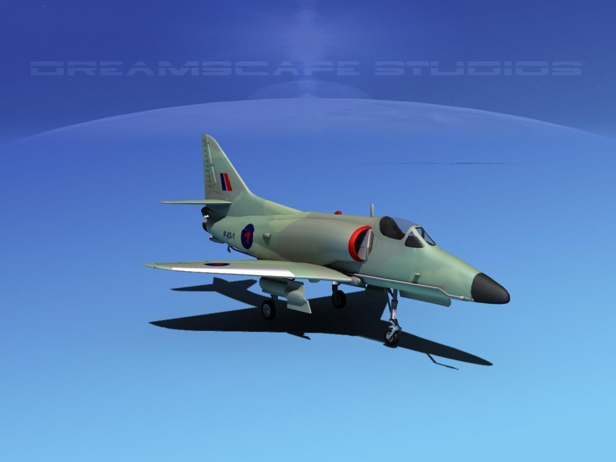 Douglas A-4D Skyhawk V15 RNZN 3D model_2