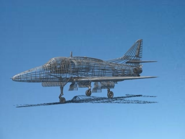 Douglas A-4D Skyhawk V17 USN Aggr 3D model_15