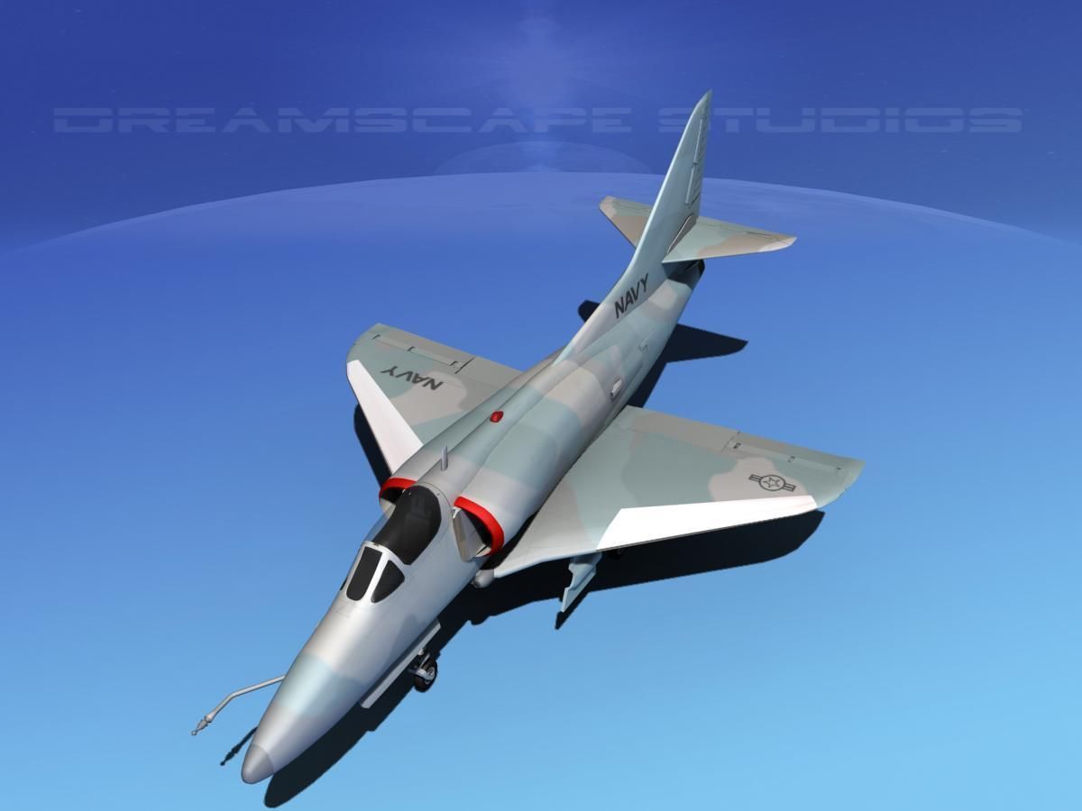 Douglas A-4D Skyhawk V18 USN Aggr 3D model_10