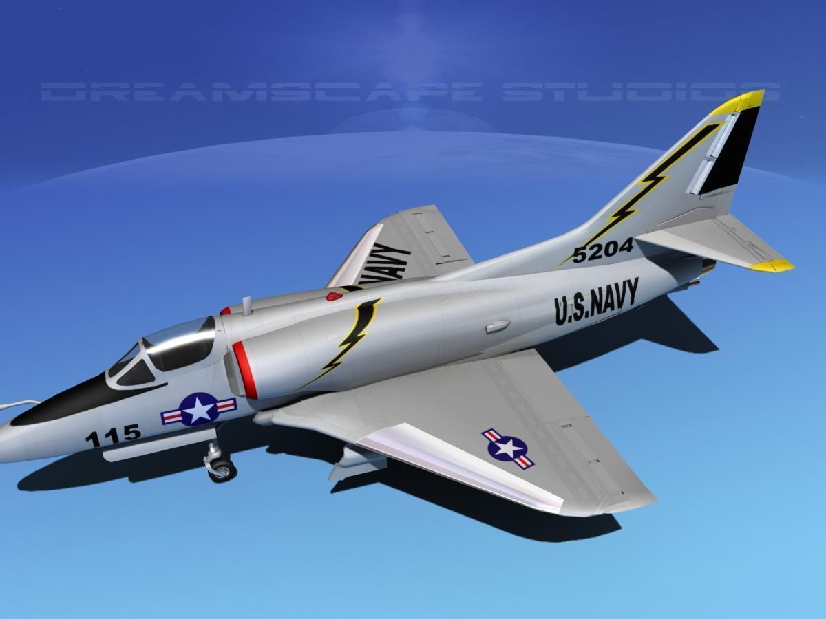 Douglas A-4D Skyhawk V20 USN 3D model_9