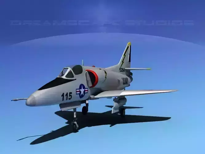 Douglas A-4D Skyhawk V20 USN 3D model