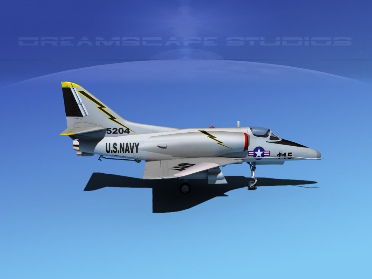 Douglas A-4D Skyhawk V20 USN 3D model_4
