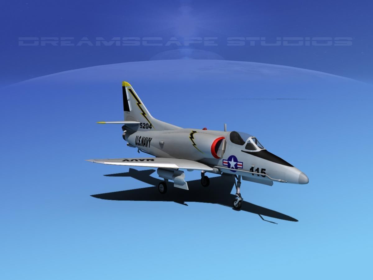 Douglas A-4D Skyhawk V20 USN 3D model_2