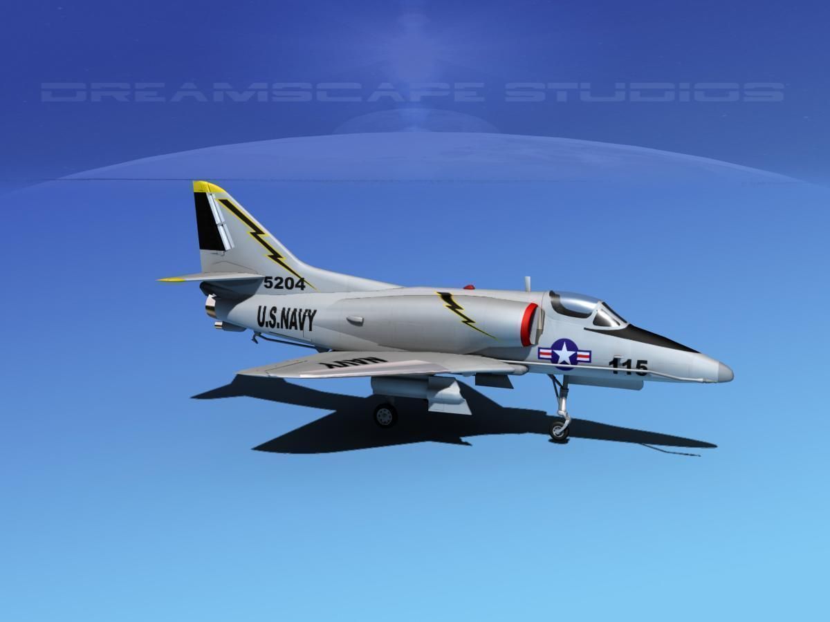 Douglas A-4D Skyhawk V20 USN 3D model_3