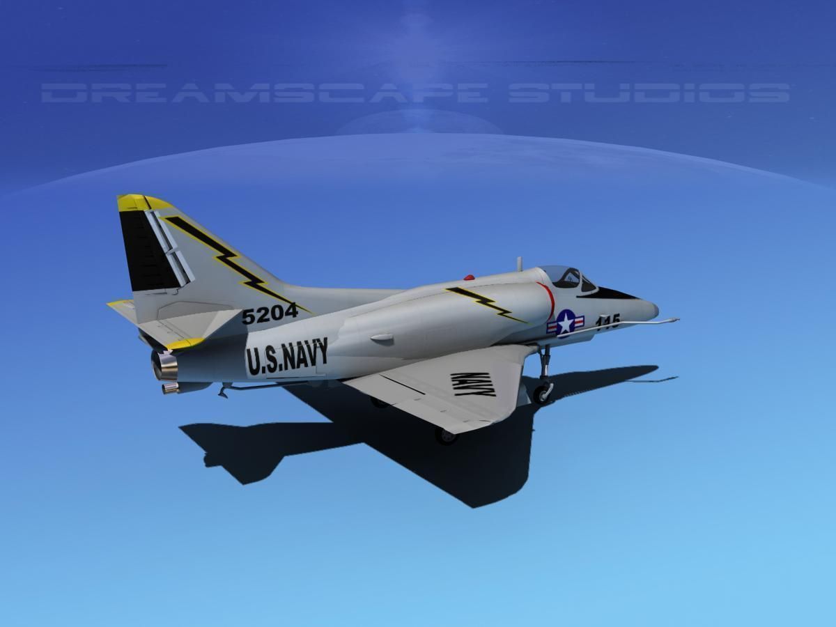 Douglas A-4D Skyhawk V20 USN 3D model_5