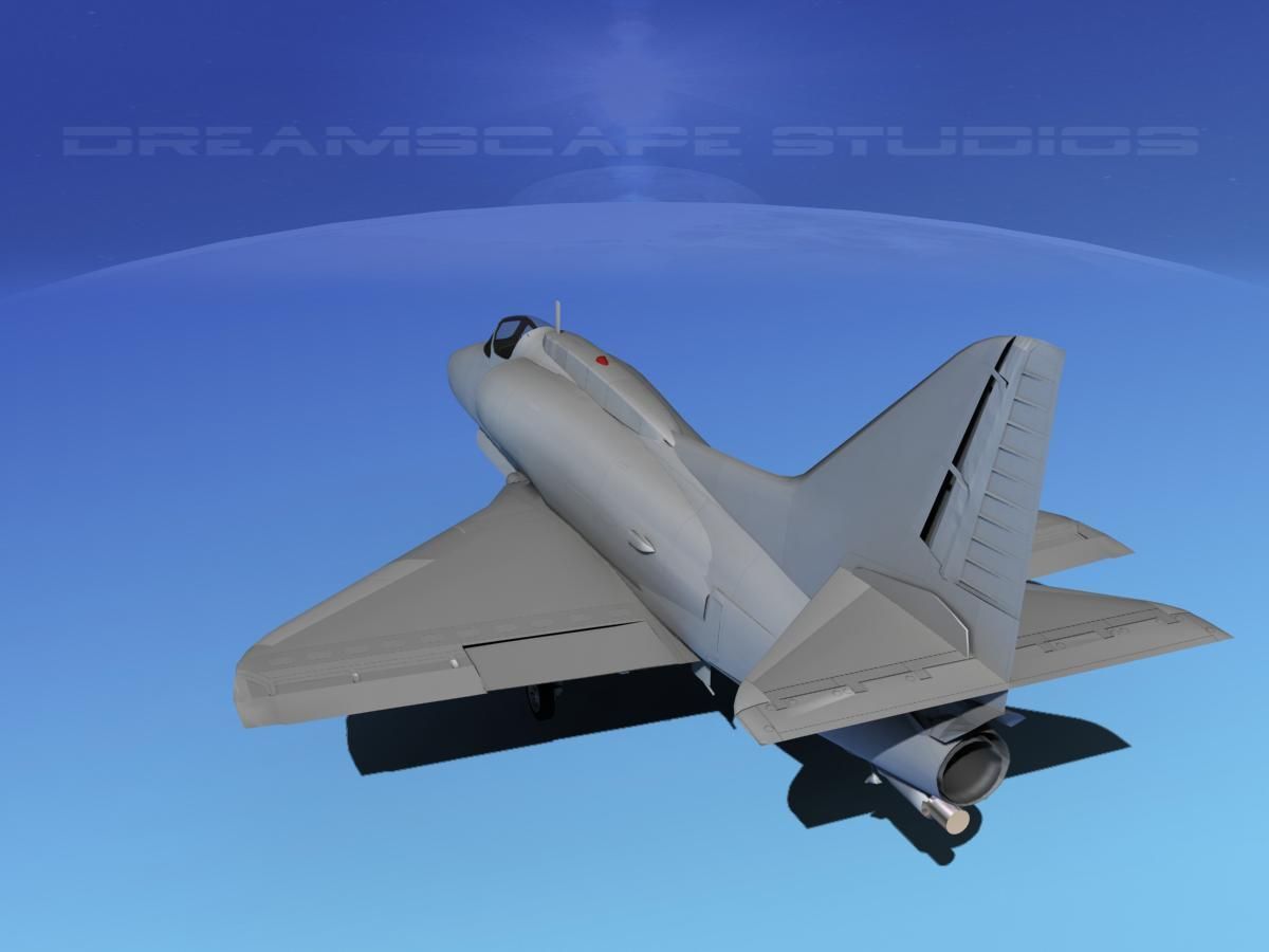 Douglas A-4G Skyhawk Bare Metal 3D model_7