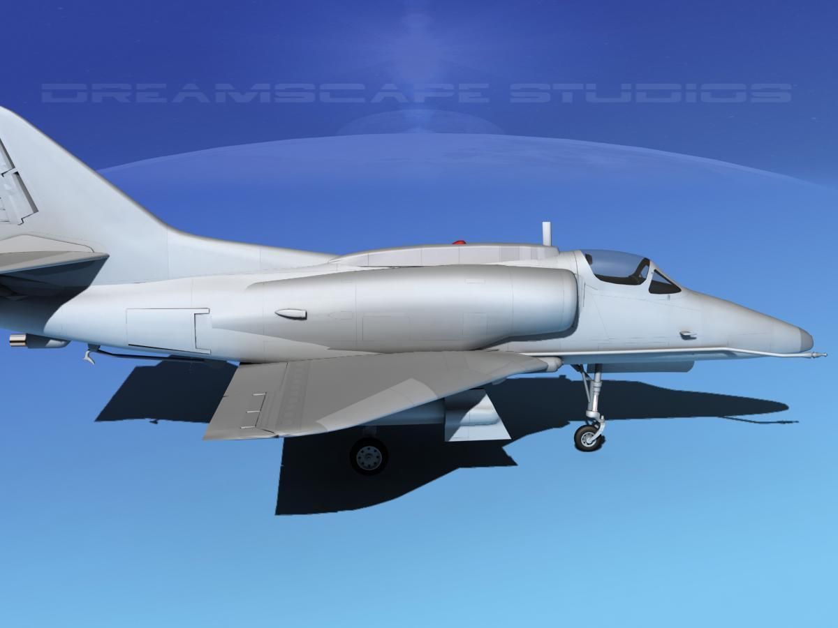 Douglas A-4G Skyhawk Bare Metal 3D model_4