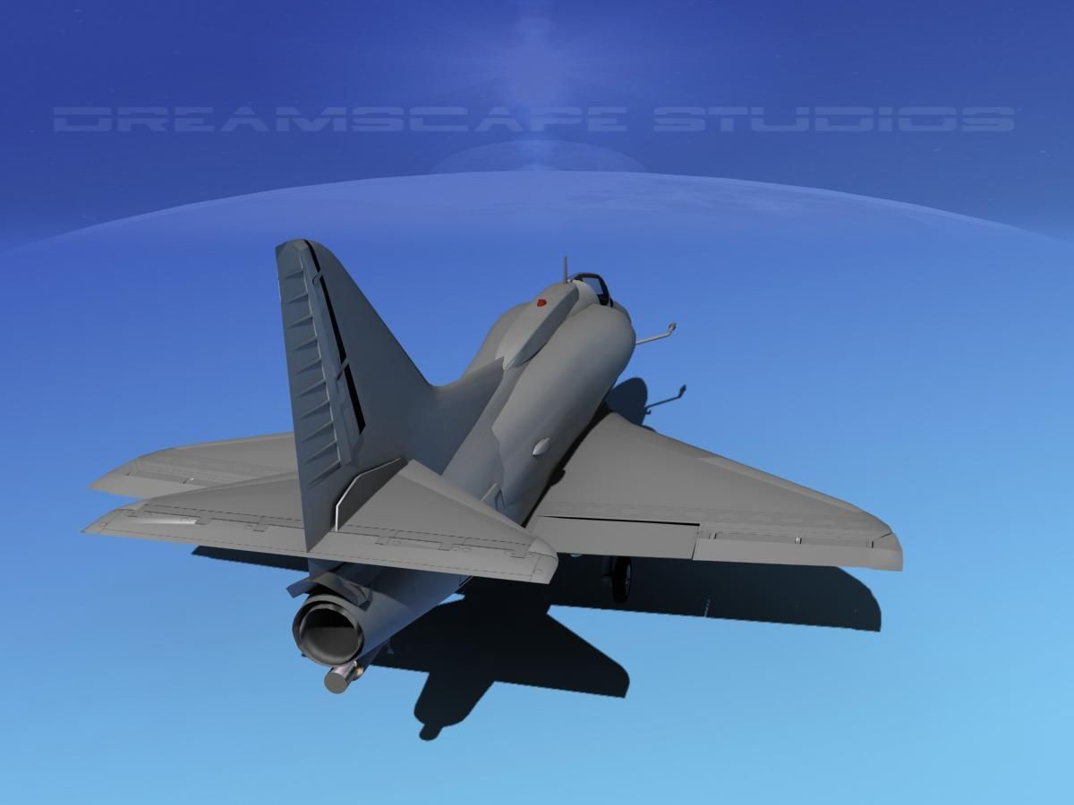 Douglas A-4G Skyhawk Bare Metal 3D model_6