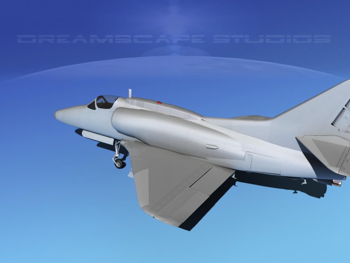 Douglas A-4G Skyhawk Bare Metal 3D model_8