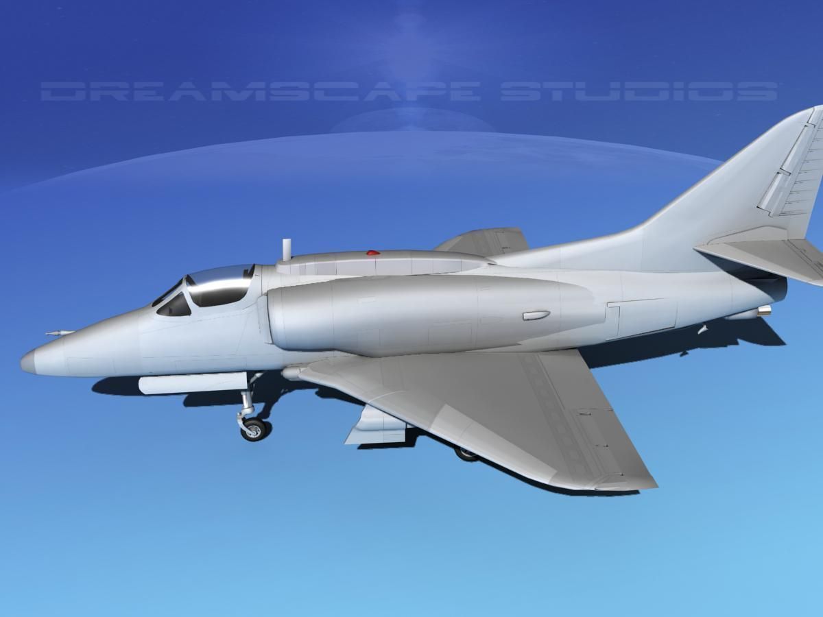 Douglas A-4G Skyhawk Bare Metal 3D model_9
