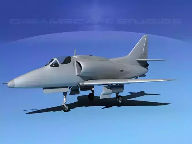 Douglas A-4G Skyhawk Bare Metal 3D model