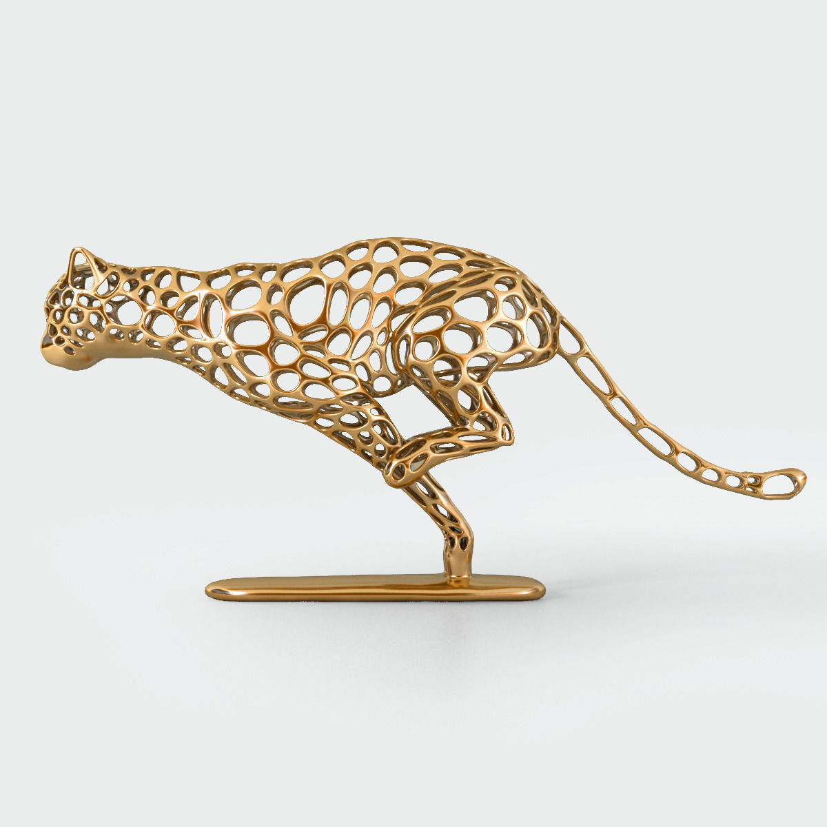 Cheetah Voronoi Wireframe 3D print model_1