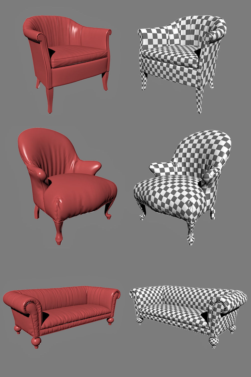 CONTEMPORARY Chair Pack - Seat IV 3D model_7