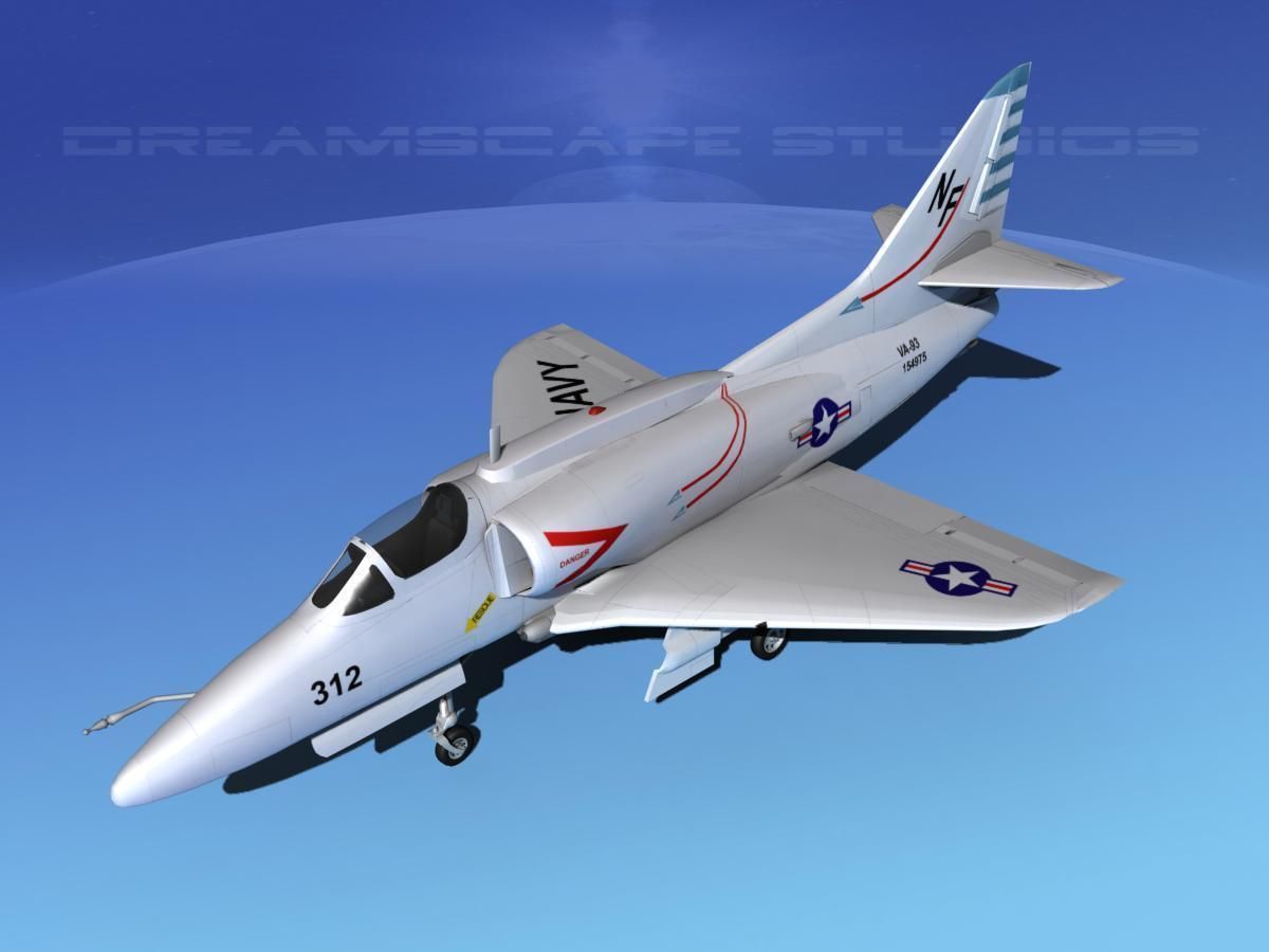 Douglas A-4G Skyhawk USN 3D model_10