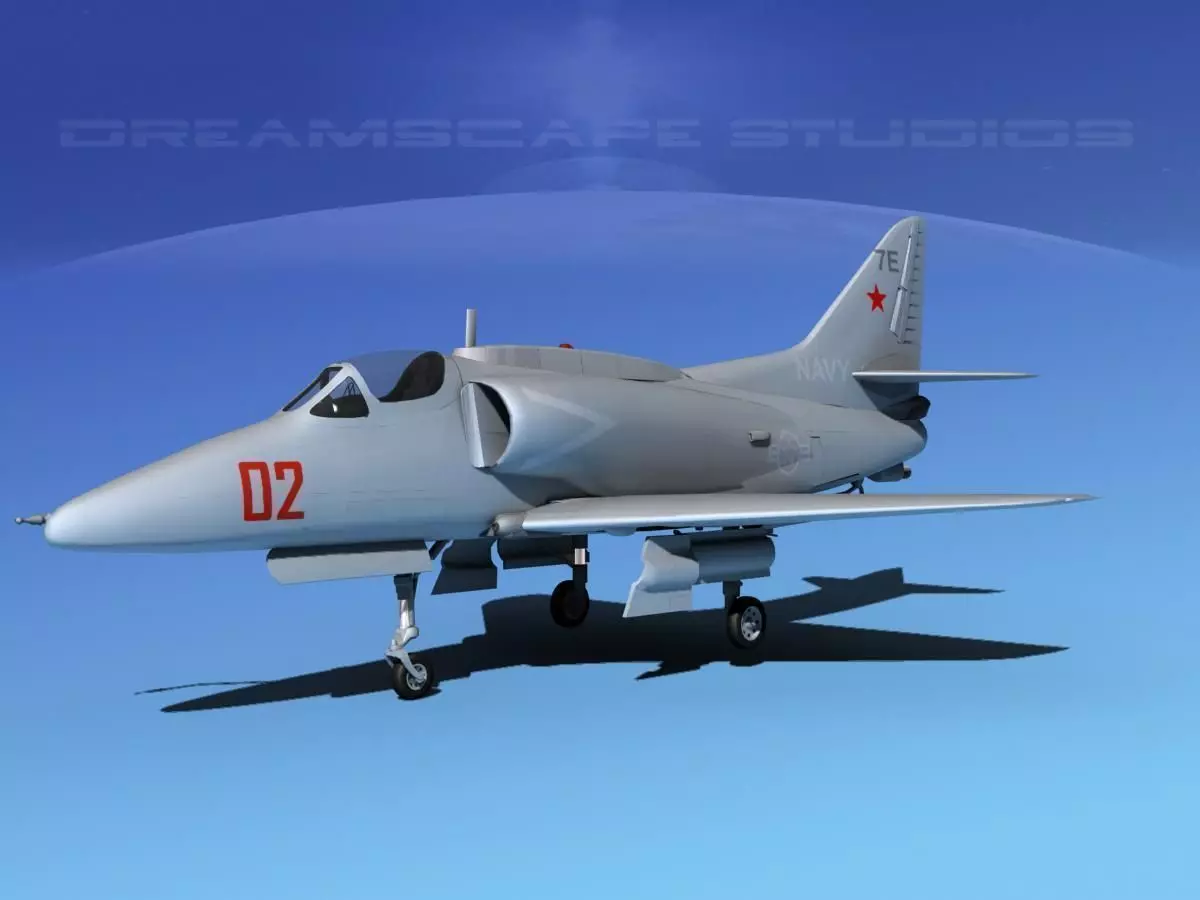 Douglas A-4G Skyhawk V06 USN Aggr 3D model