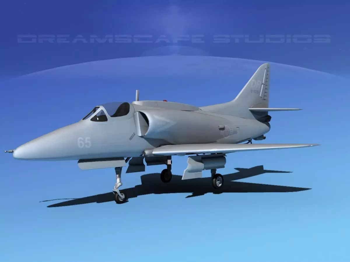 Douglas A-4G Skyhawk V07 USN Aggr 3D model_0