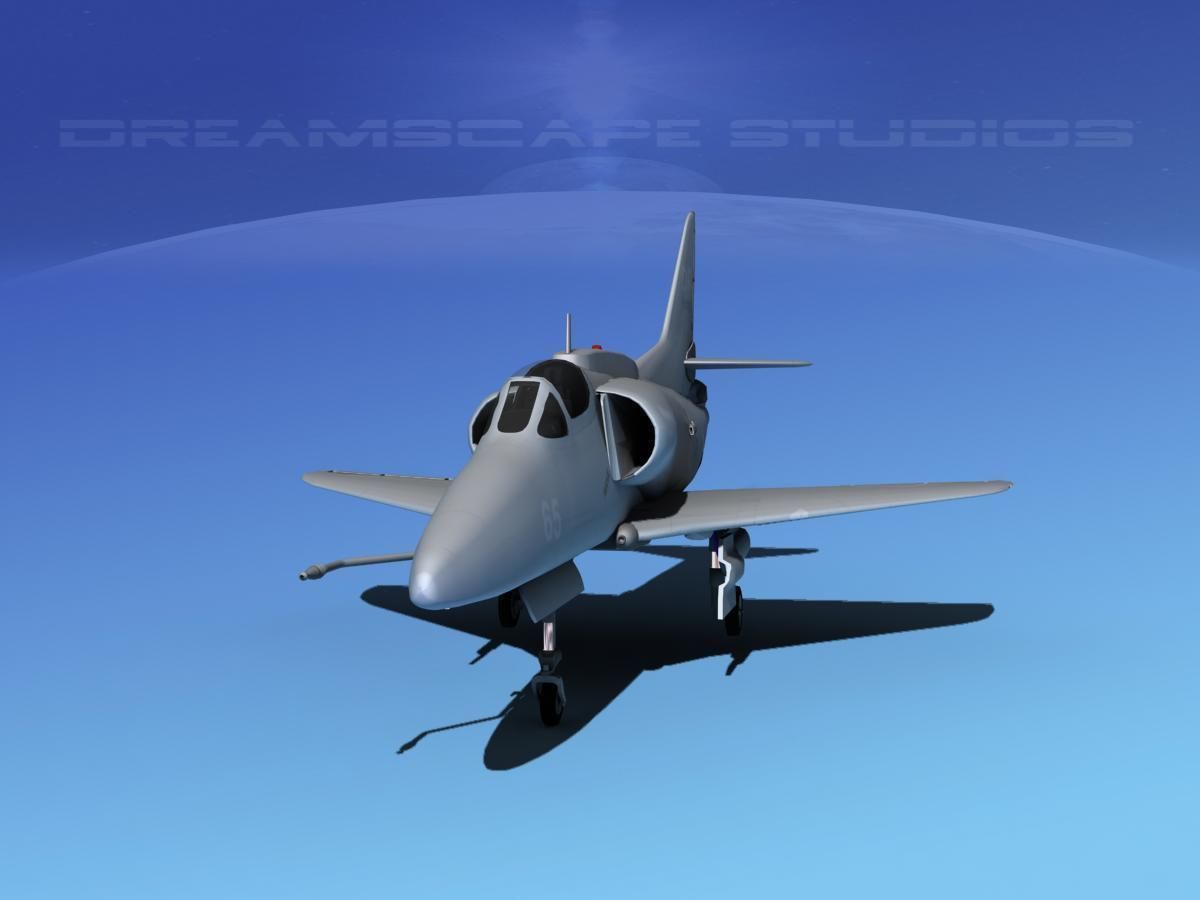 Douglas A-4G Skyhawk V07 USN Aggr 3D model_1
