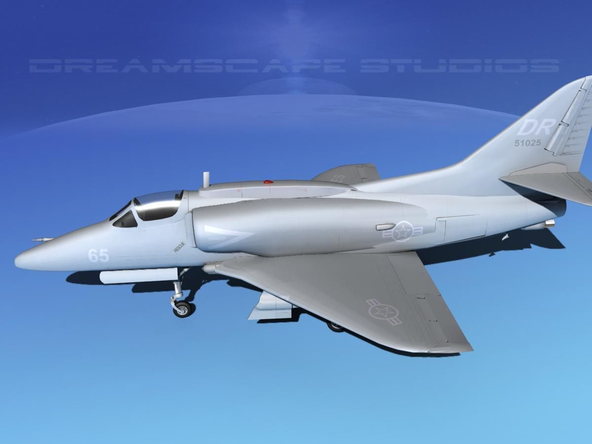 Douglas A-4G Skyhawk V07 USN Aggr 3D model_9