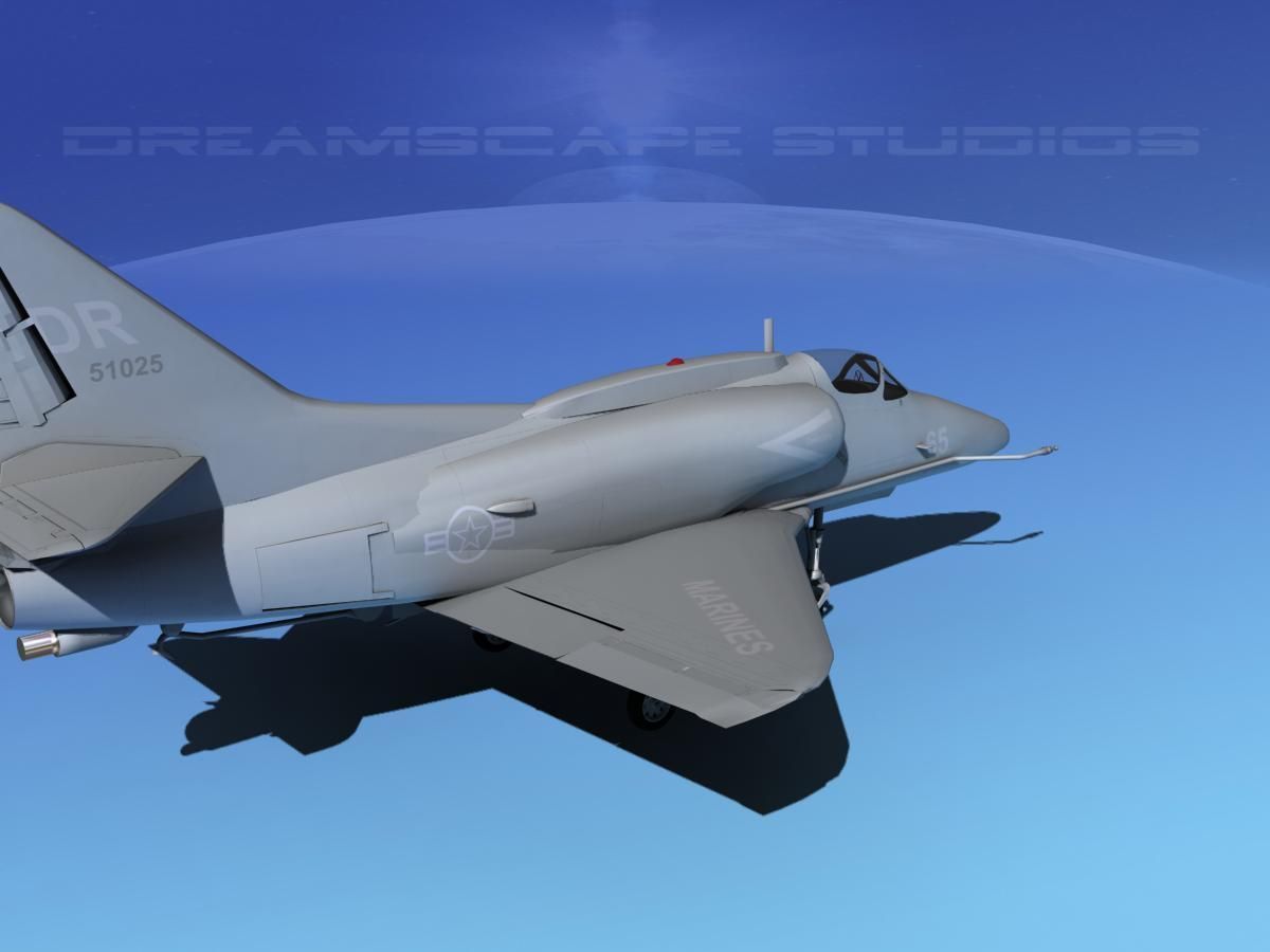 Douglas A-4G Skyhawk V07 USN Aggr 3D model_5
