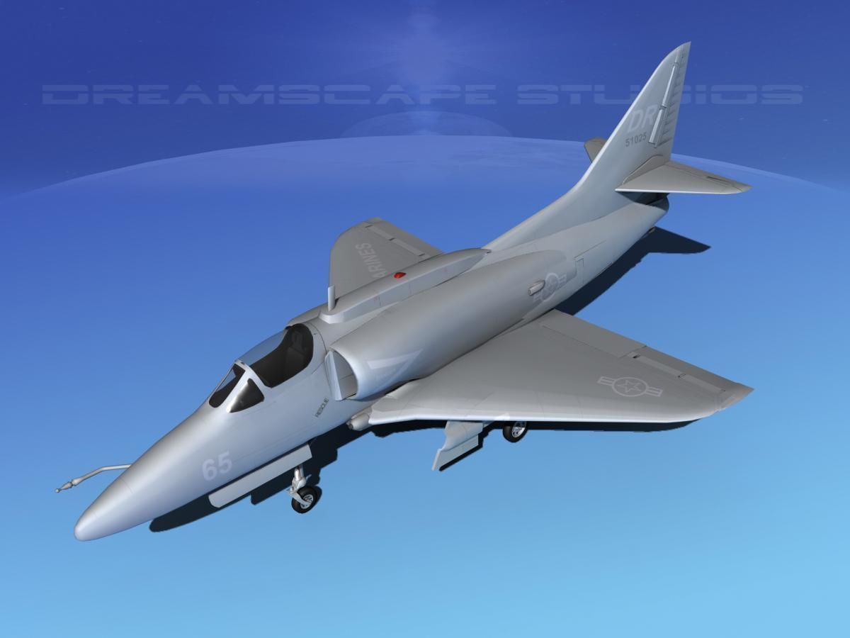 Douglas A-4G Skyhawk V07 USN Aggr 3D model_10