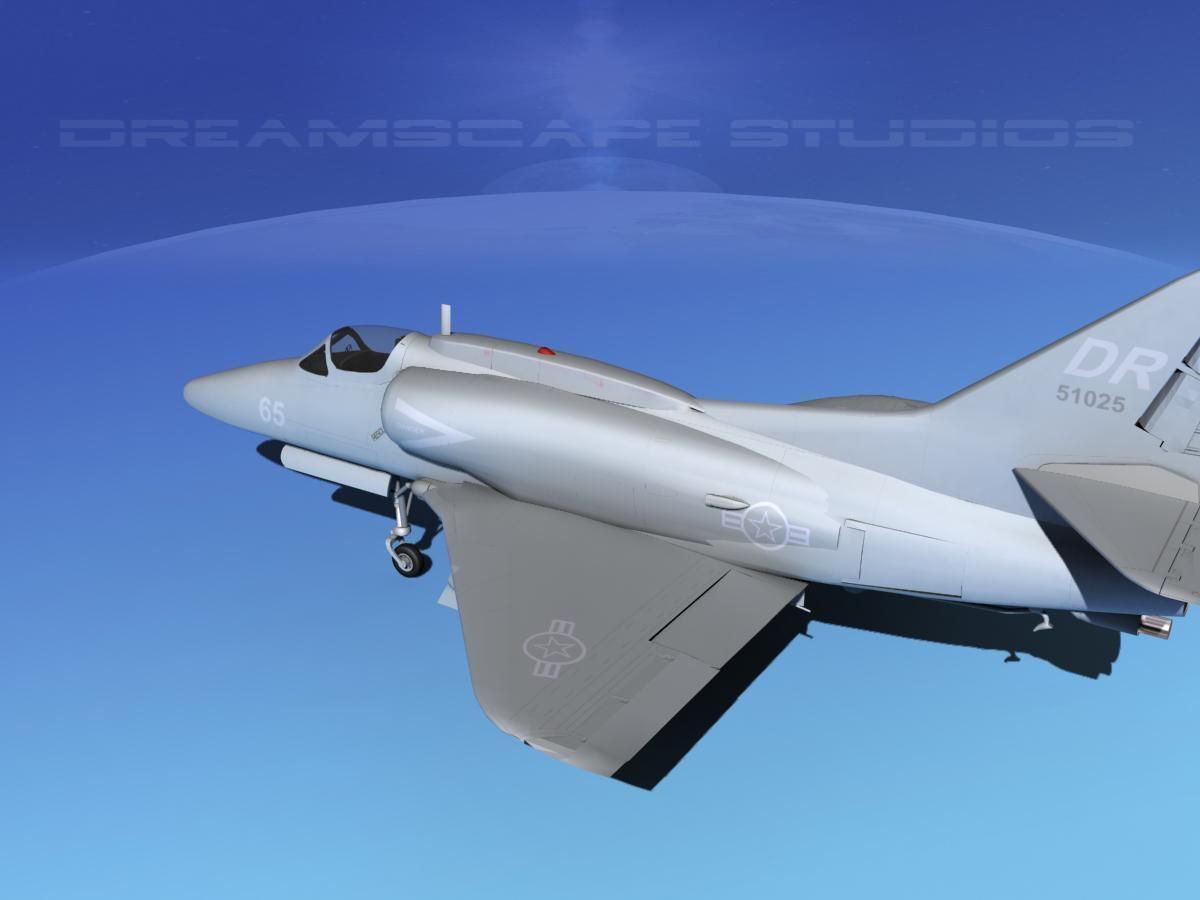 Douglas A-4G Skyhawk V07 USN Aggr 3D model_8