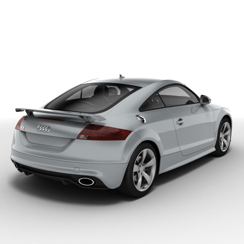 Silver Audi TT RS Coupe 2010 3D model_3
