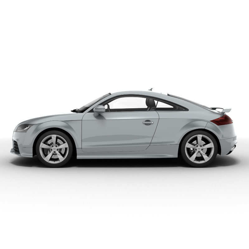 Silver Audi TT RS Coupe 2010 3D model_1