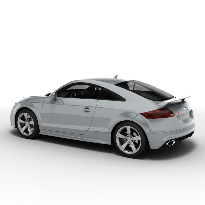 Silver Audi TT RS Coupe 2010 3D model_2