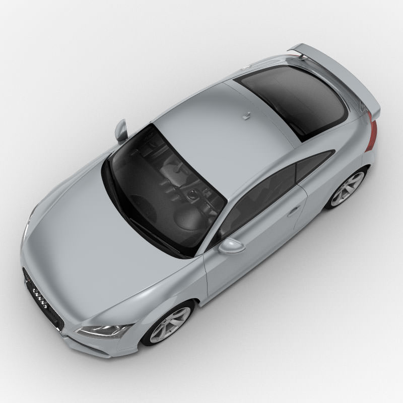 Silver Audi TT RS Coupe 2010 3D model_5