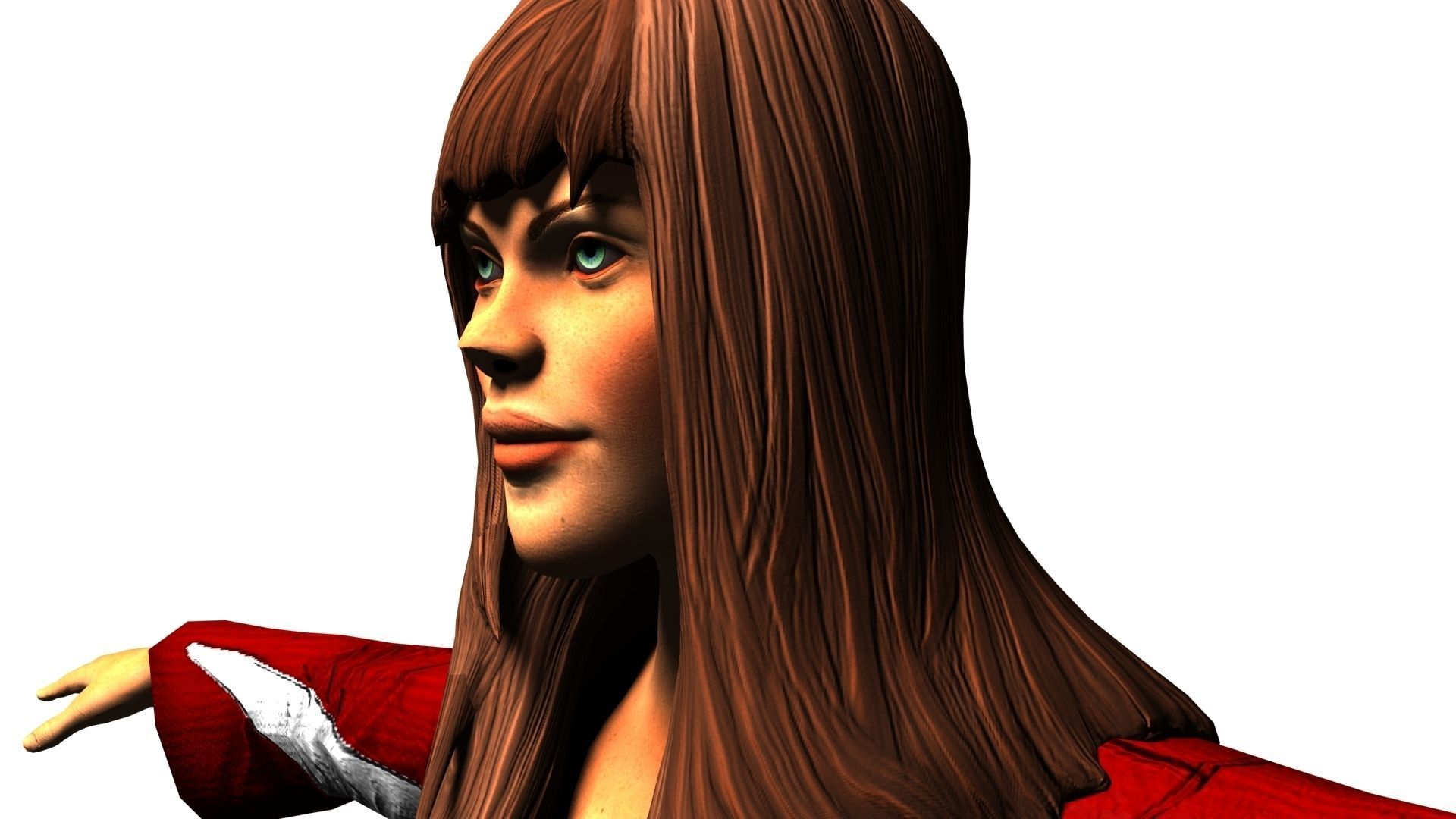 Elven Priestess Low-poly 3D model_3