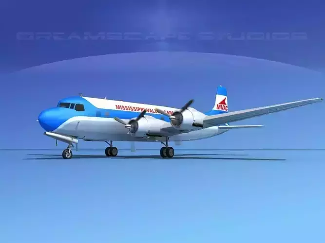 Douglas DC-6 Mississippi Valley Cargo 3D model