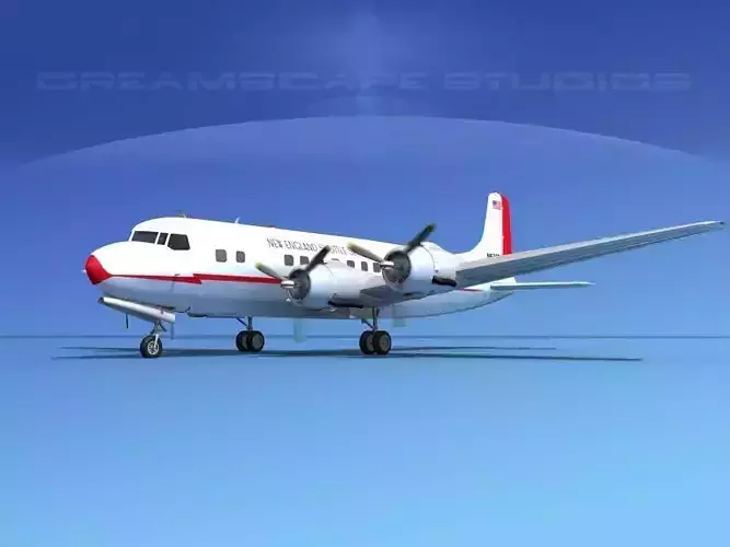 Douglas DC-6 New England Shuttle 3D model