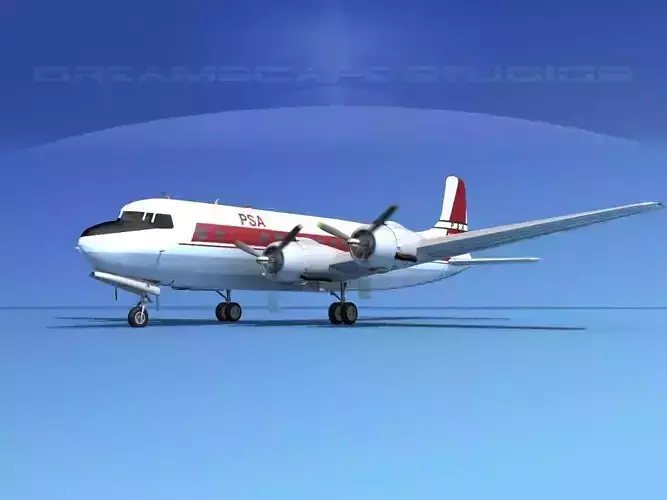 Douglas DC-6 PSA 3D model