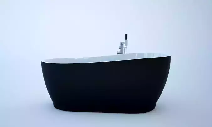Black Bathtube 3D model