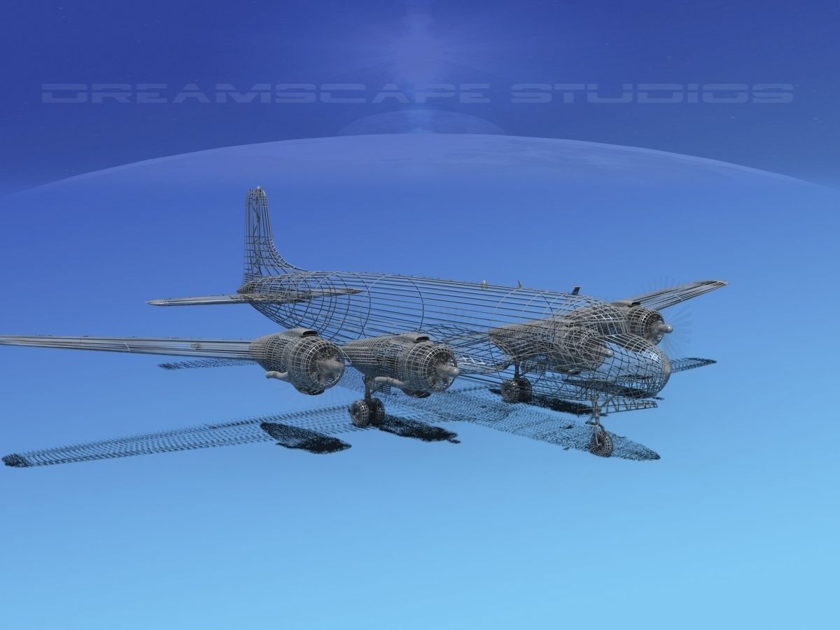 Douglas DC-6 USA First Cargo 3D model_12