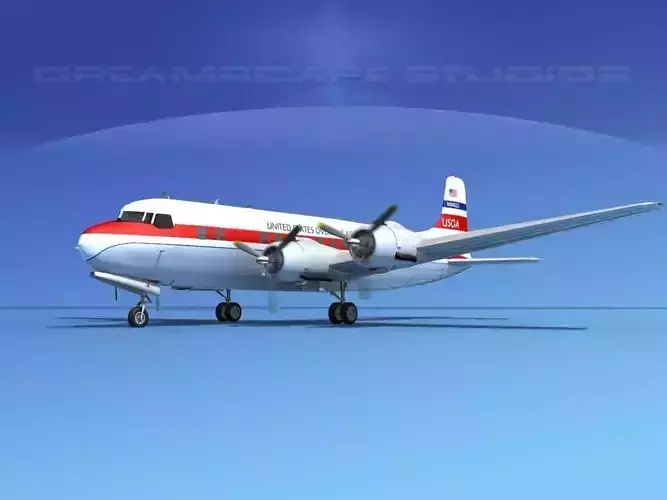 Douglas DC-6 USOA 3D model