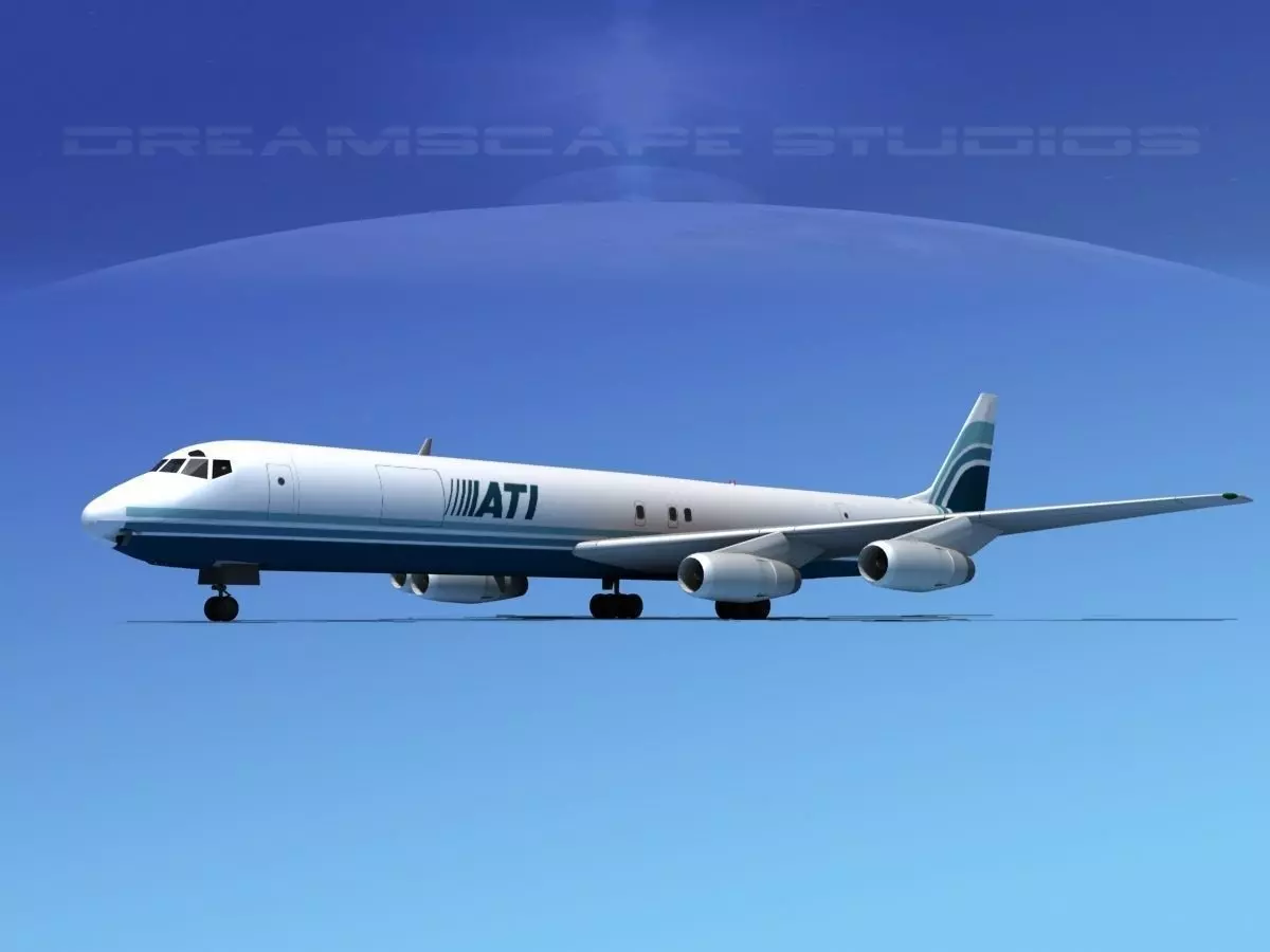 Douglas DC-8-63F ATI 3D model